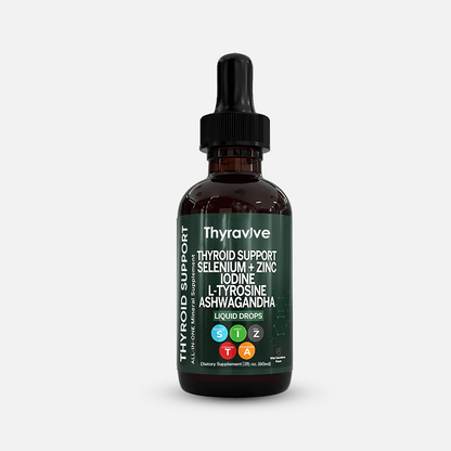 ThyraVive Thyroid Support  | Selenium + Zinc L-Tyrosine Iodine Ashwagandha Liquid Drops