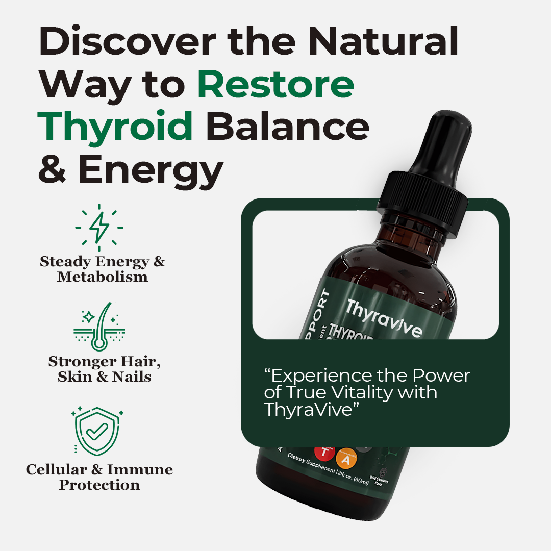 ThyraVive Thyroid Support  | Selenium + Zinc L-Tyrosine Iodine Ashwagandha Liquid Drops